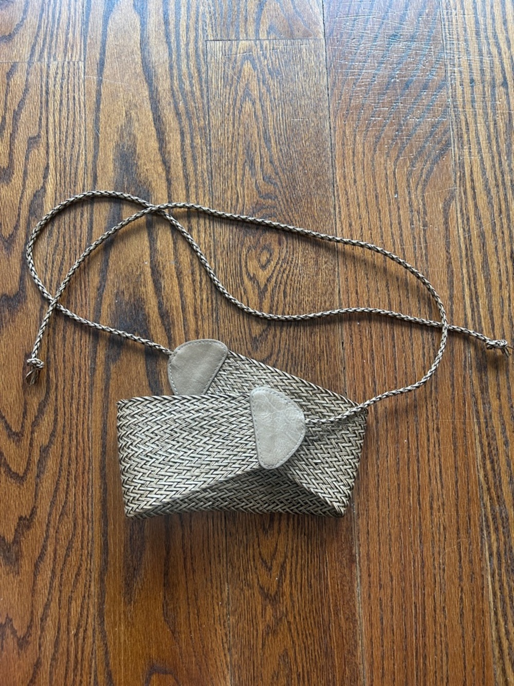 Woven tie belt - tan